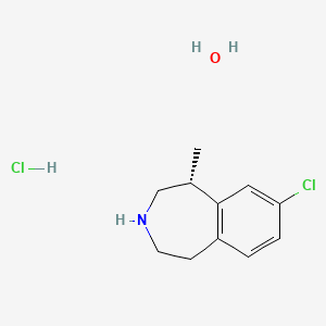 molecular formula C22H32Cl4N2O B608635 (R)-8-Chloro-1-methyl-2,3,4,5-tetrahydro-1H-benzo[d]azepine hydrochloride hydrate CAS No. 856681-05-5