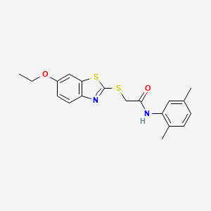 molecular formula C19H20N2O2S2 B6086365 N-(2,5-dimethylphenyl)-2-[(6-ethoxy-1,3-benzothiazol-2-yl)thio]acetamide CAS No. 5791-03-7