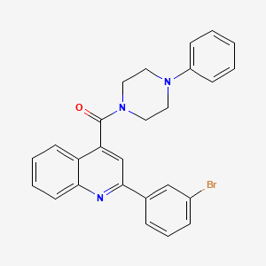 molecular formula C26H22BrN3O B6086375 2-(3-bromophenyl)-4-[(4-phenyl-1-piperazinyl)carbonyl]quinoline 