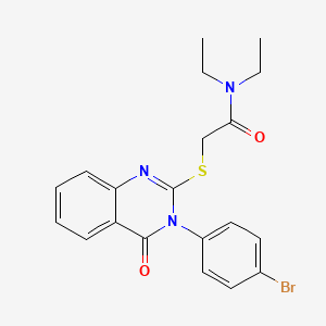 molecular formula C20H20BrN3O2S B6086398 2-{[3-(4-bromophenyl)-4-oxo-3,4-dihydro-2-quinazolinyl]thio}-N,N-diethylacetamide CAS No. 477313-81-8