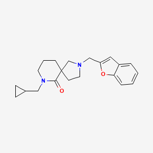 molecular formula C21H26N2O2 B6086425 2-(1-benzofuran-2-ylmethyl)-7-(cyclopropylmethyl)-2,7-diazaspiro[4.5]decan-6-one 