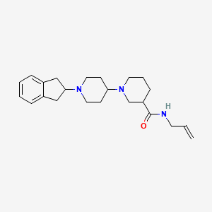 molecular formula C23H33N3O B6086436 N-allyl-1'-(2,3-dihydro-1H-inden-2-yl)-1,4'-bipiperidine-3-carboxamide 