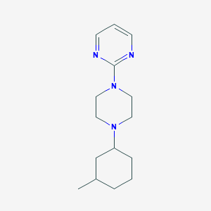 molecular formula C15H24N4 B6086437 2-[4-(3-methylcyclohexyl)-1-piperazinyl]pyrimidine 