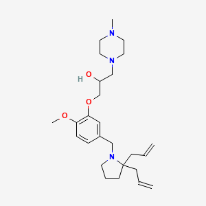 molecular formula C26H41N3O3 B6086463 1-{5-[(2,2-diallyl-1-pyrrolidinyl)methyl]-2-methoxyphenoxy}-3-(4-methyl-1-piperazinyl)-2-propanol 
