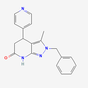 molecular formula C19H18N4O B6086473 2-benzyl-3-methyl-4-pyridin-4-yl-2,4,5,7-tetrahydro-6H-pyrazolo[3,4-b]pyridin-6-one 