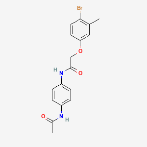 molecular formula C17H17BrN2O3 B6086477 N-[4-(acetylamino)phenyl]-2-(4-bromo-3-methylphenoxy)acetamide 