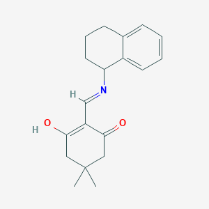 molecular formula C19H23NO2 B6086479 5,5-dimethyl-2-[(1,2,3,4-tetrahydro-1-naphthalenylamino)methylene]-1,3-cyclohexanedione 