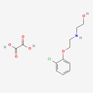 molecular formula C12H16ClNO6 B6086481 2-{[2-(2-chlorophenoxy)ethyl]amino}ethanol ethanedioate (salt) 