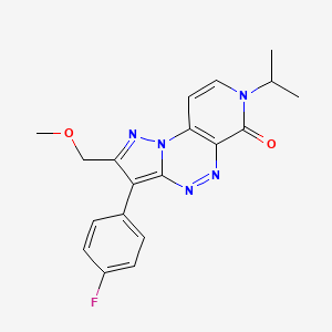 molecular formula C19H18FN5O2 B6086490 3-(4-fluorophenyl)-7-isopropyl-2-(methoxymethyl)pyrazolo[5,1-c]pyrido[4,3-e][1,2,4]triazin-6(7H)-one 
