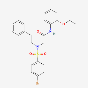 molecular formula C24H25BrN2O4S B6086496 N~2~-[(4-bromophenyl)sulfonyl]-N~1~-(2-ethoxyphenyl)-N~2~-(2-phenylethyl)glycinamide 