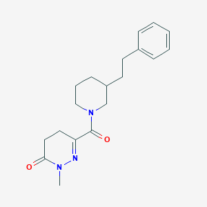 molecular formula C19H25N3O2 B6086502 2-methyl-6-{[3-(2-phenylethyl)-1-piperidinyl]carbonyl}-4,5-dihydro-3(2H)-pyridazinone 