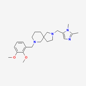 molecular formula C23H34N4O2 B6086504 7-(2,3-dimethoxybenzyl)-2-[(1,2-dimethyl-1H-imidazol-5-yl)methyl]-2,7-diazaspiro[4.5]decane 