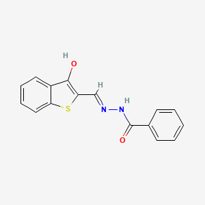 molecular formula C16H12N2O2S B6086510 N'-[(3-oxo-1-benzothien-2(3H)-ylidene)methyl]benzohydrazide 