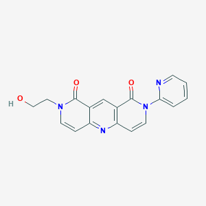 molecular formula C18H14N4O3 B6086522 2-(2-hydroxyethyl)-8-(2-pyridinyl)pyrido[4,3-b]-1,6-naphthyridine-1,9(2H,8H)-dione 
