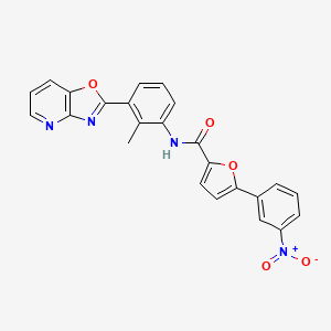 molecular formula C24H16N4O5 B6086528 N-(2-methyl-3-[1,3]oxazolo[4,5-b]pyridin-2-ylphenyl)-5-(3-nitrophenyl)-2-furamide 