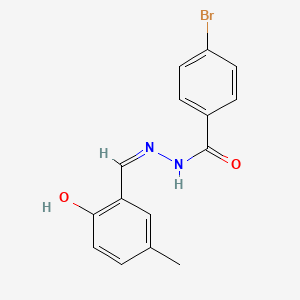 molecular formula C15H13BrN2O2 B6086544 4-溴-N'-(2-羟基-5-甲基亚苄基)苯甲酰腙 