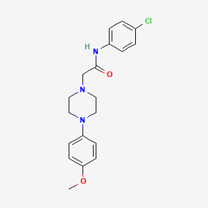molecular formula C19H22ClN3O2 B6086549 N-(4-chlorophenyl)-2-[4-(4-methoxyphenyl)-1-piperazinyl]acetamide 