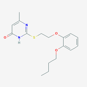 molecular formula C17H22N2O3S B6086556 2-{[2-(2-butoxyphenoxy)ethyl]thio}-6-methyl-4-pyrimidinol 
