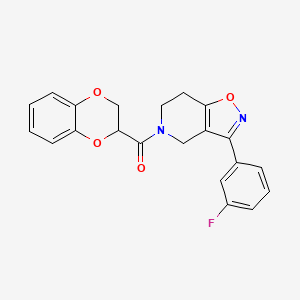 molecular formula C21H17FN2O4 B6086563 5-(2,3-dihydro-1,4-benzodioxin-2-ylcarbonyl)-3-(3-fluorophenyl)-4,5,6,7-tetrahydroisoxazolo[4,5-c]pyridine 