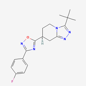 B608657 5-[(7S)-3-tert-butyl-5H,6H,7H,8H-[1,2,4]triazolo[4,3-a]pyridin-7-yl]-3-(4-fluorophenyl)-1,2,4-oxadiazole CAS No. 1313498-08-6