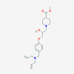 molecular formula C23H34N2O4 B6086573 methyl 1-(3-{4-[(diallylamino)methyl]phenoxy}-2-hydroxypropyl)-4-piperidinecarboxylate 