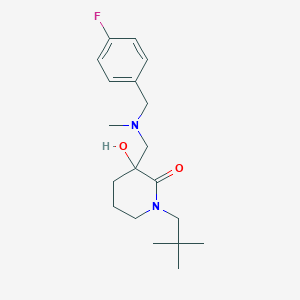 1-(2,2-dimethylpropyl)-3-{[(4-fluorobenzyl)(methyl)amino]methyl}-3-hydroxy-2-piperidinone