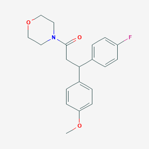 molecular formula C20H22FNO3 B6086598 4-[3-(4-fluorophenyl)-3-(4-methoxyphenyl)propanoyl]morpholine 