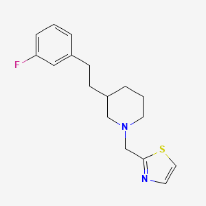 molecular formula C17H21FN2S B6086608 3-[2-(3-fluorophenyl)ethyl]-1-(1,3-thiazol-2-ylmethyl)piperidine 