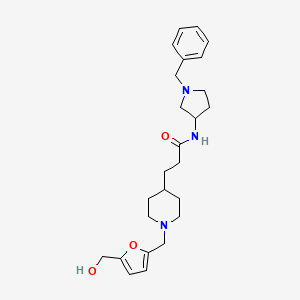 molecular formula C25H35N3O3 B6086613 N-(1-benzyl-3-pyrrolidinyl)-3-(1-{[5-(hydroxymethyl)-2-furyl]methyl}-4-piperidinyl)propanamide 