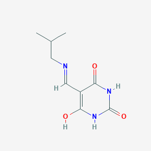 molecular formula C9H13N3O3 B6086623 5-[(isobutylamino)methylene]-2,4,6(1H,3H,5H)-pyrimidinetrione 