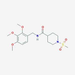 molecular formula C17H26N2O6S B6086630 1-(methylsulfonyl)-N-(2,3,4-trimethoxybenzyl)-4-piperidinecarboxamide 