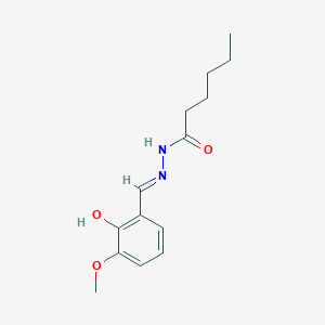 molecular formula C14H20N2O3 B6086631 N'-(2-hydroxy-3-methoxybenzylidene)hexanohydrazide 
