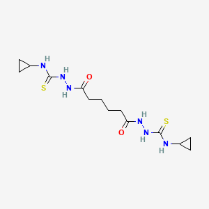 molecular formula C14H24N6O2S2 B6086644 2,2'-(1,6-dioxo-1,6-hexanediyl)bis(N-cyclopropylhydrazinecarbothioamide) 