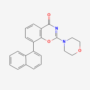 B608667 2-(4-Morpholinyl)-8-(1-naphthalenyl)-4H-1,3-benzoxazin-4-one CAS No. 1879887-94-1