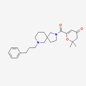 molecular formula C25H34N2O3 B6086672 2,2-dimethyl-6-{[7-(3-phenylpropyl)-2,7-diazaspiro[4.5]dec-2-yl]carbonyl}-2,3-dihydro-4H-pyran-4-one 