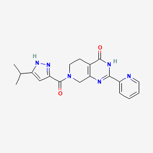 molecular formula C19H20N6O2 B6086682 7-[(3-isopropyl-1H-pyrazol-5-yl)carbonyl]-2-pyridin-2-yl-5,6,7,8-tetrahydropyrido[3,4-d]pyrimidin-4(3H)-one 