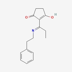 molecular formula C16H19NO2 B6086715 2-{1-[(2-phenylethyl)amino]propylidene}-1,3-cyclopentanedione CAS No. 5220-76-8