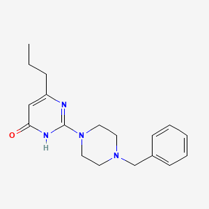 molecular formula C18H24N4O B6086719 2-(4-benzyl-1-piperazinyl)-6-propyl-4(3H)-pyrimidinone 
