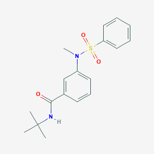 molecular formula C18H22N2O3S B6086726 N-(tert-butyl)-3-[methyl(phenylsulfonyl)amino]benzamide 