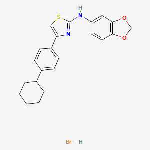 molecular formula C22H23BrN2O2S B6086734 N-1,3-benzodioxol-5-yl-4-(4-cyclohexylphenyl)-1,3-thiazol-2-amine hydrobromide 