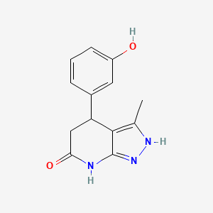 molecular formula C13H13N3O2 B6086737 4-(3-hydroxyphenyl)-3-methyl-1,4,5,7-tetrahydro-6H-pyrazolo[3,4-b]pyridin-6-one 