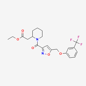 ethyl {1-[(5-{[3-(trifluoromethyl)phenoxy]methyl}-3-isoxazolyl)carbonyl]-2-piperidinyl}acetate