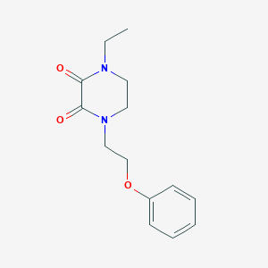 1-ethyl-4-(2-phenoxyethyl)-2,3-piperazinedione