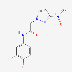 molecular formula C11H8F2N4O3 B6086776 N-(3,4-difluorophenyl)-2-(3-nitro-1H-pyrazol-1-yl)acetamide 