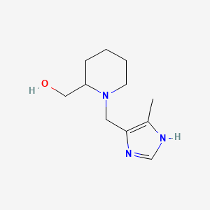molecular formula C11H19N3O B6086793 {1-[(4-methyl-1H-imidazol-5-yl)methyl]-2-piperidinyl}methanol 