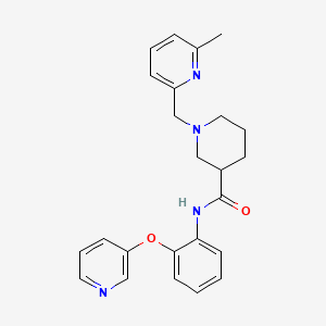 molecular formula C24H26N4O2 B6086800 1-[(6-methyl-2-pyridinyl)methyl]-N-[2-(3-pyridinyloxy)phenyl]-3-piperidinecarboxamide 
