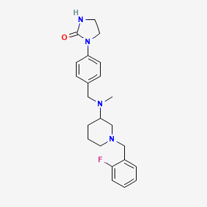 molecular formula C23H29FN4O B6086803 1-(4-{[[1-(2-fluorobenzyl)-3-piperidinyl](methyl)amino]methyl}phenyl)-2-imidazolidinone 
