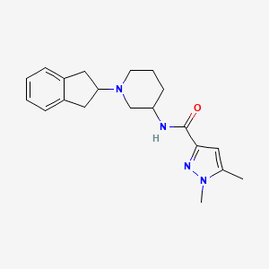 molecular formula C20H26N4O B6086822 N-[1-(2,3-dihydro-1H-inden-2-yl)-3-piperidinyl]-1,5-dimethyl-1H-pyrazole-3-carboxamide 