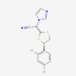 molecular formula C14H9Cl2N3S2 B608683 卢利康唑，(+)- CAS No. 256424-63-2