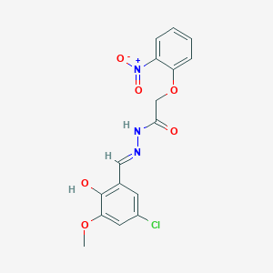 molecular formula C16H14ClN3O6 B6086832 N'-(5-chloro-2-hydroxy-3-methoxybenzylidene)-2-(2-nitrophenoxy)acetohydrazide 